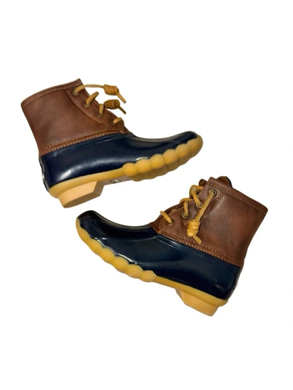 SPERRY SALTWATER insulated leather duck boots girl’s shoes  size 12